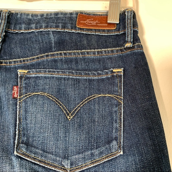 Levi’s slight curve skinny boot cut low rise jeans SZ 26 rough cut hem like new - Picture 8 of 11
